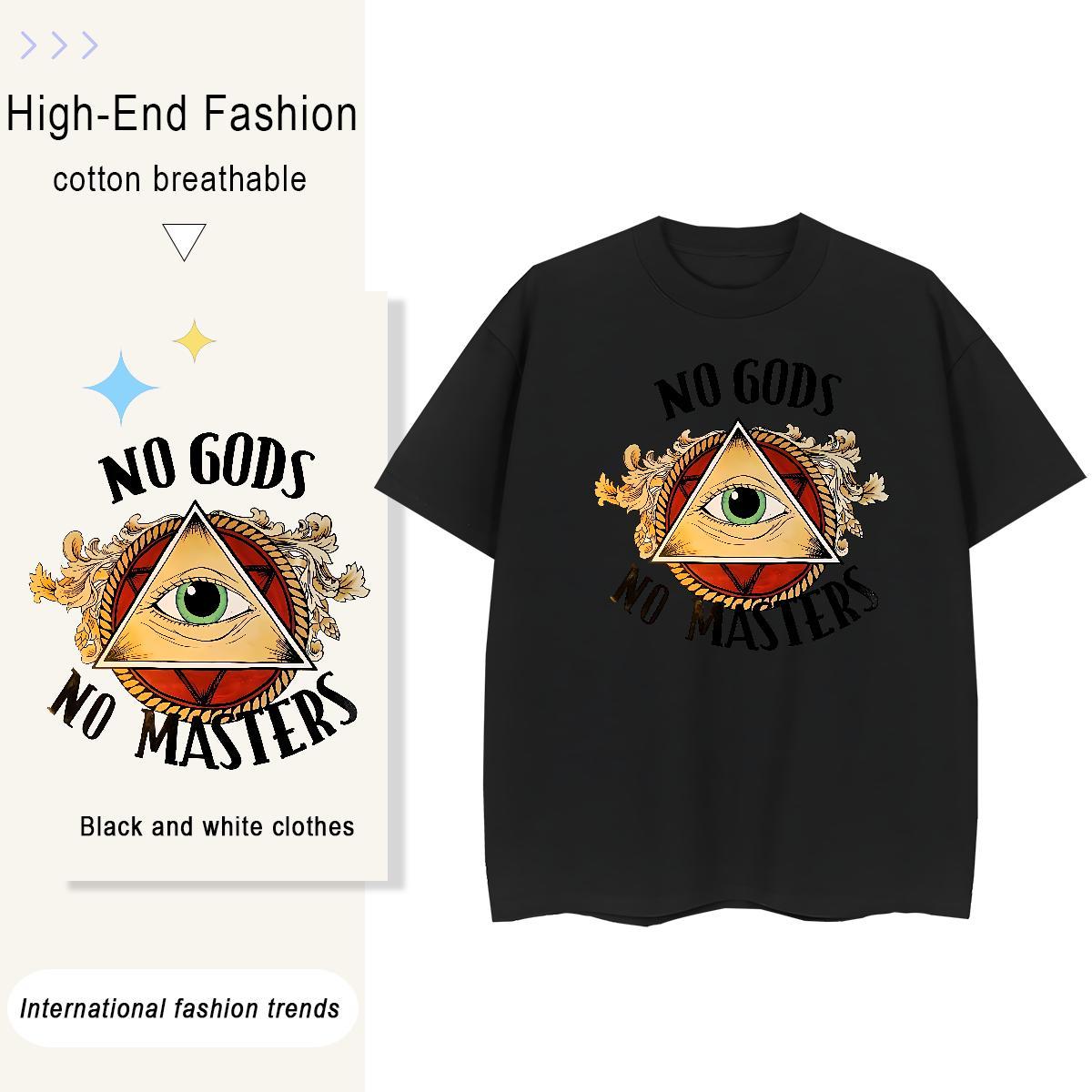 Designer T Shirt For Woman 230g Pure Cotton Round Neck Short Sleeve Outdoor eye of the devil Womens Tshirts Comfortable DIY Anime Printed Tee Shirt