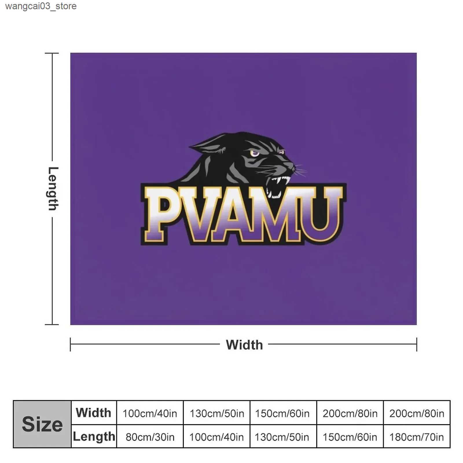 Blankets Swaddling Prairie View Panthers Throw Blanket Luxury Designer Stuffeds Blankets L240910