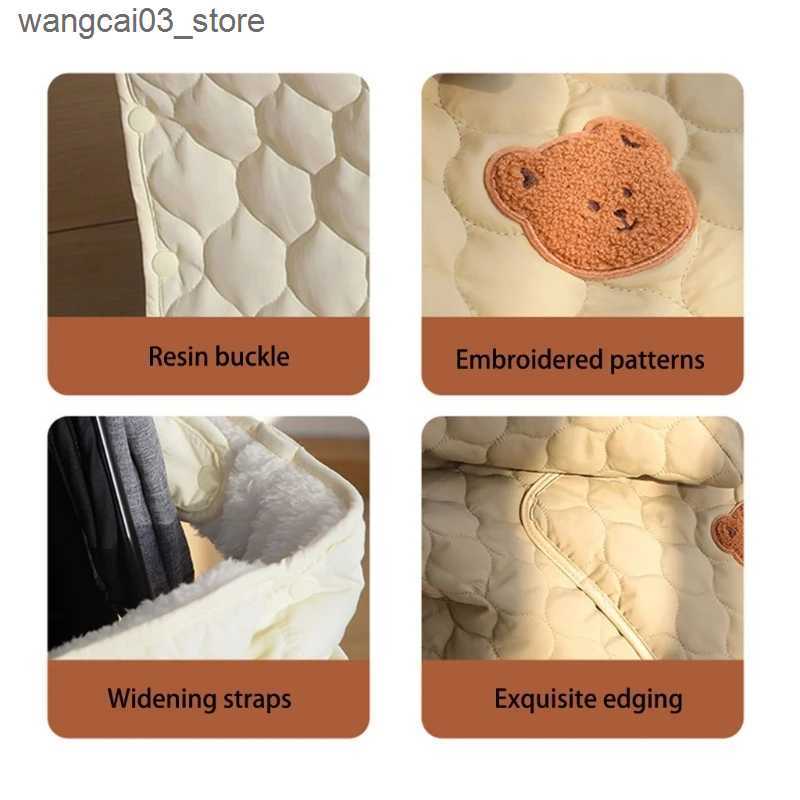 Blankets Swaddling Winter Waterproof Hooded Baby Swaddle Blanket Cartoon Thicken Fleece Warm Baby Stroller Blanket Cover Windproof Baby Carrier L24091