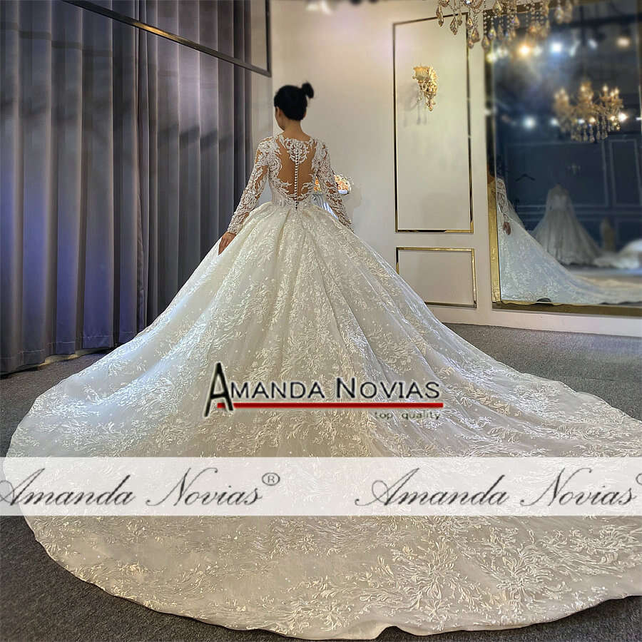 Amanda Novias design lace ball gown weddings wedding dresses