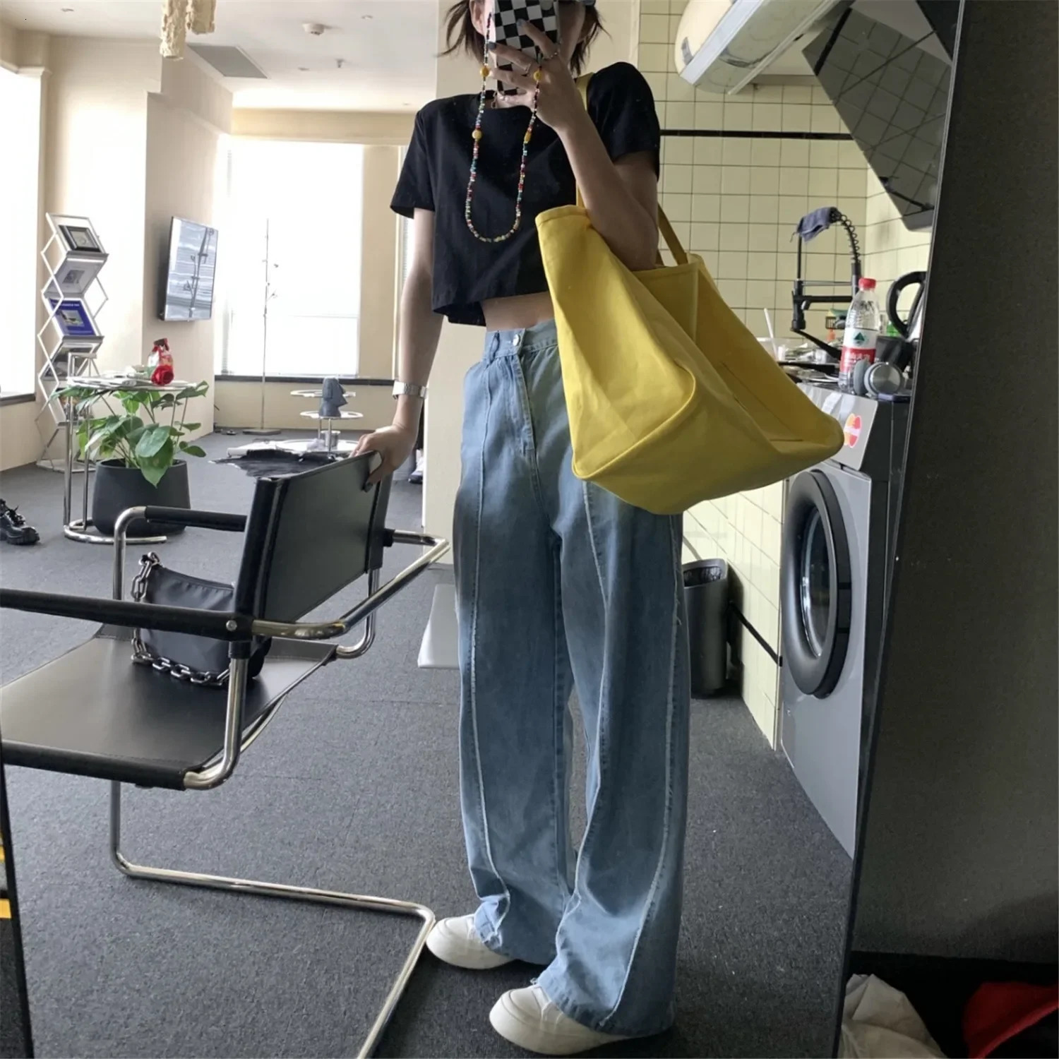 Solid color canvas bag Instagram womens bag large capacity simple Korean version single shoulder art diagonal bag 241008