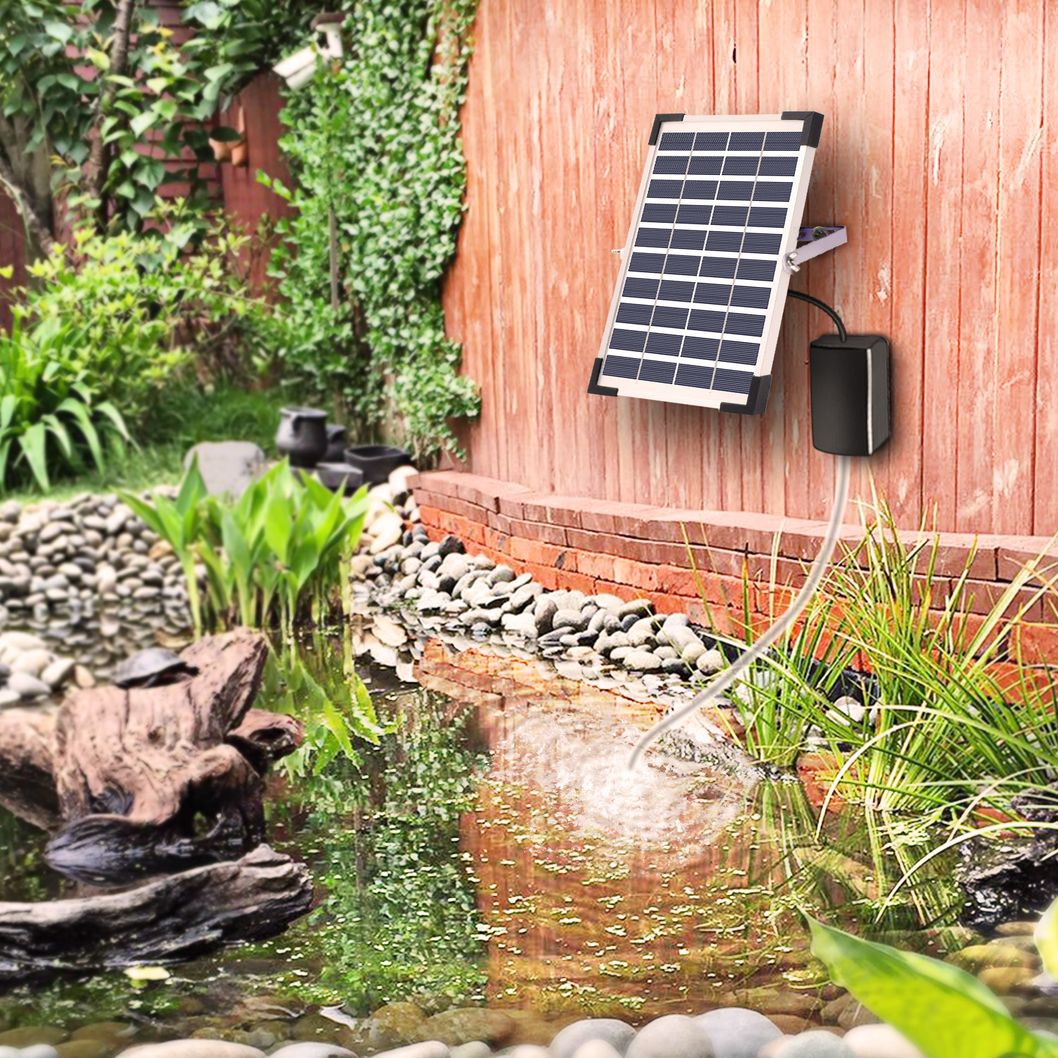 Solar Air Pump for Aquarium Mini Fishing Pond Battery Operated Air Pump Submersible with Battery for Fish Pond Fish Tank
