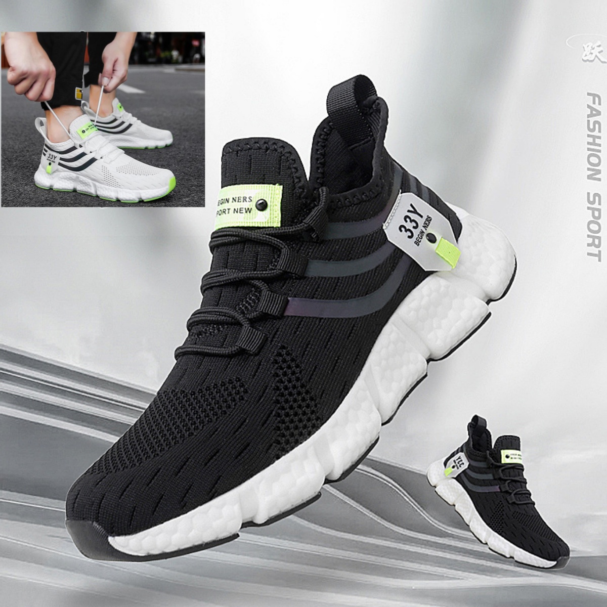 Women Sneakers 2023 New Mesh Breathable White Running Platform Shoes Comfortable Outdoor Sports Men Brand Shoes Tenis Masculino