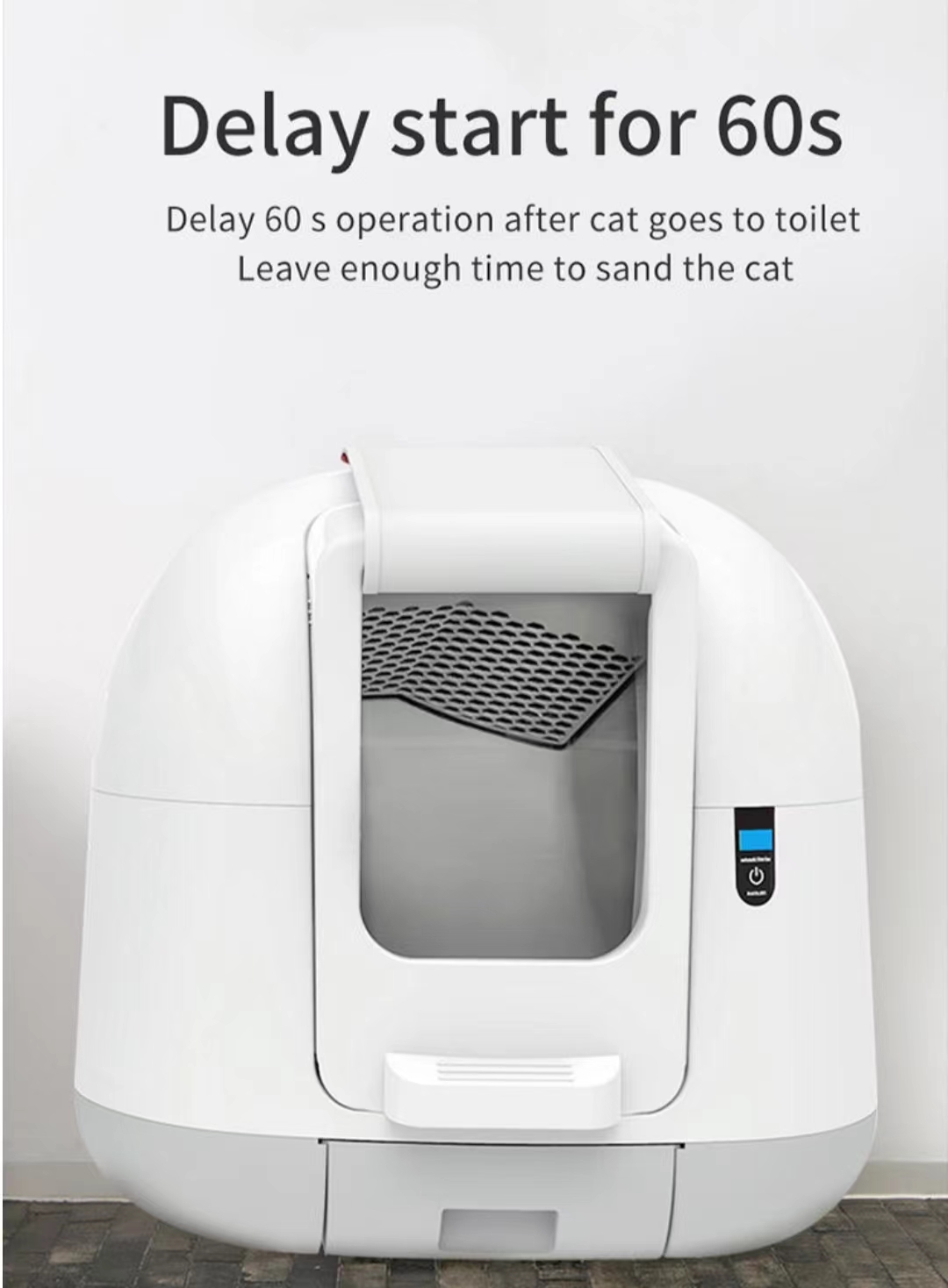 Smart Self Cleaning Cat Litter Box Automatic Fully Enclosed Cat Toilet with Anti-Pinch Sensor without APP