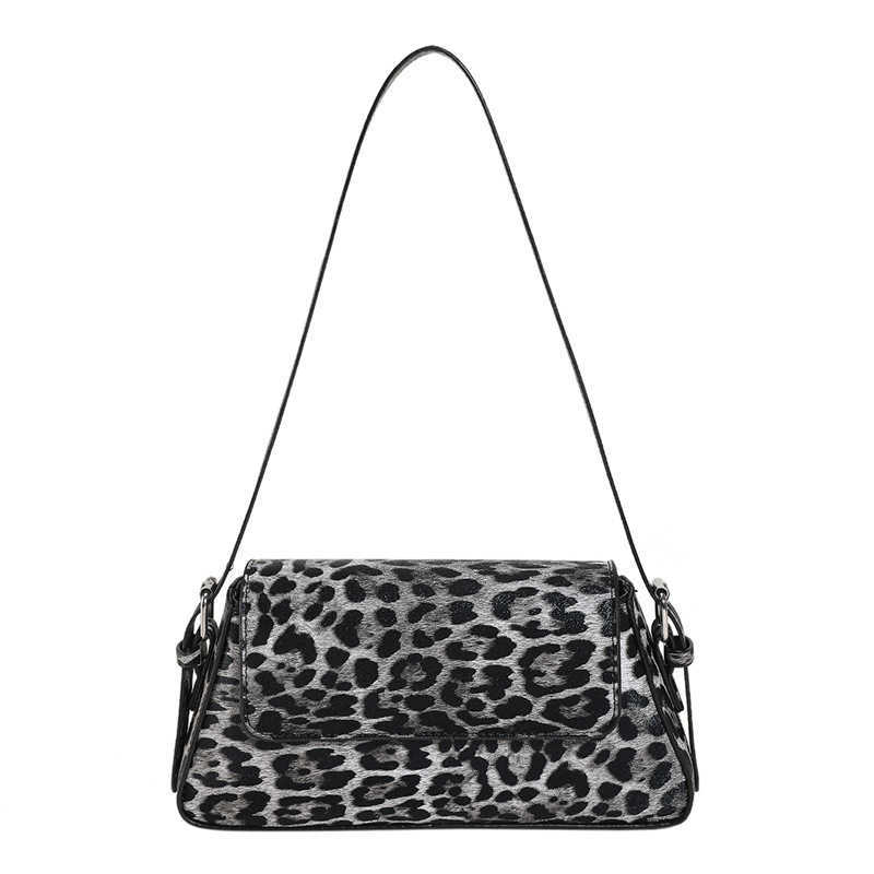 CMM Womens Autumn Winter New Leopard Pattern Underarm Small Square Bag Versatile Shoulder Bag