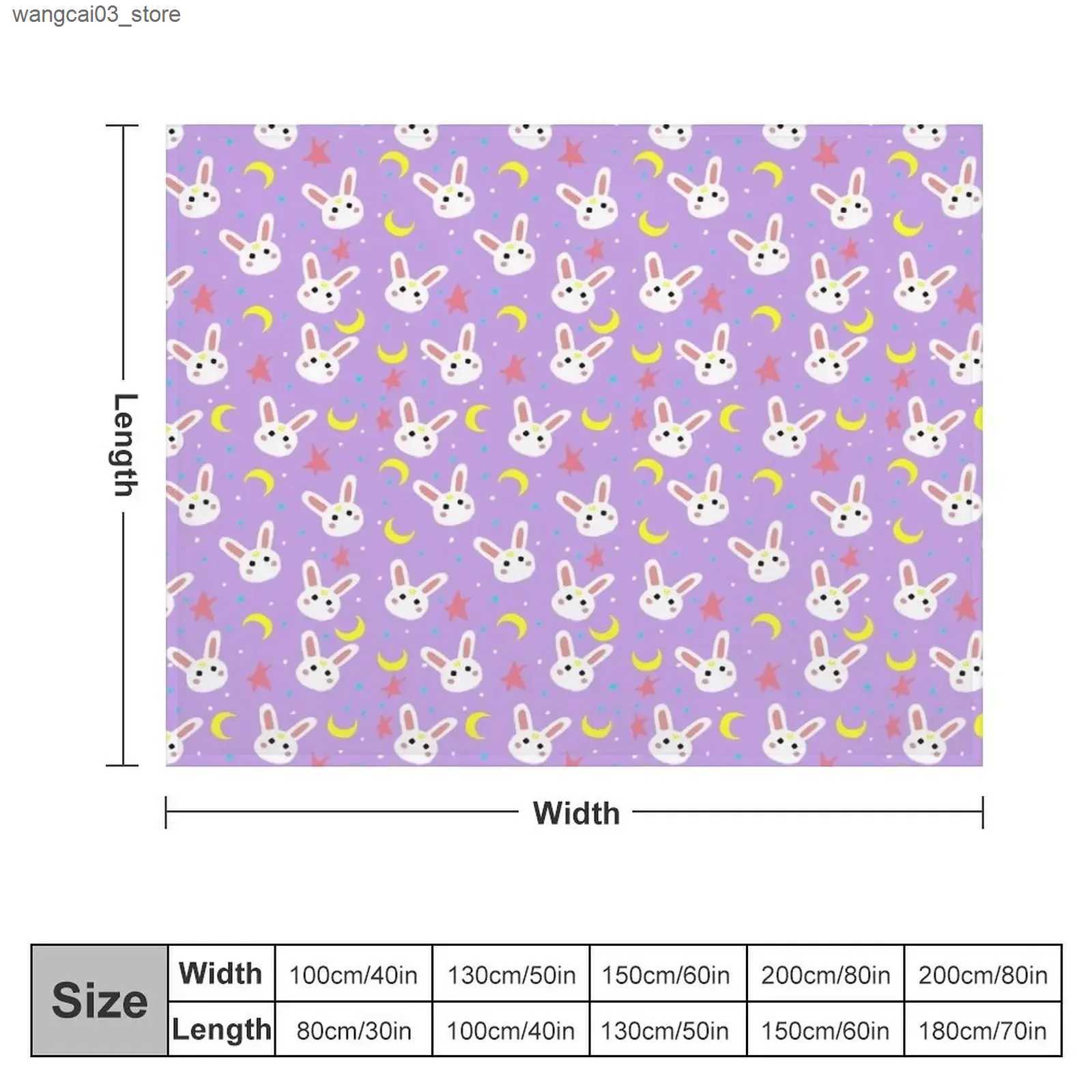 Blankets Swaddling Cute bunny Throw Blanket KidS Luxury Brand Custom Soft Beds Blankets L240910