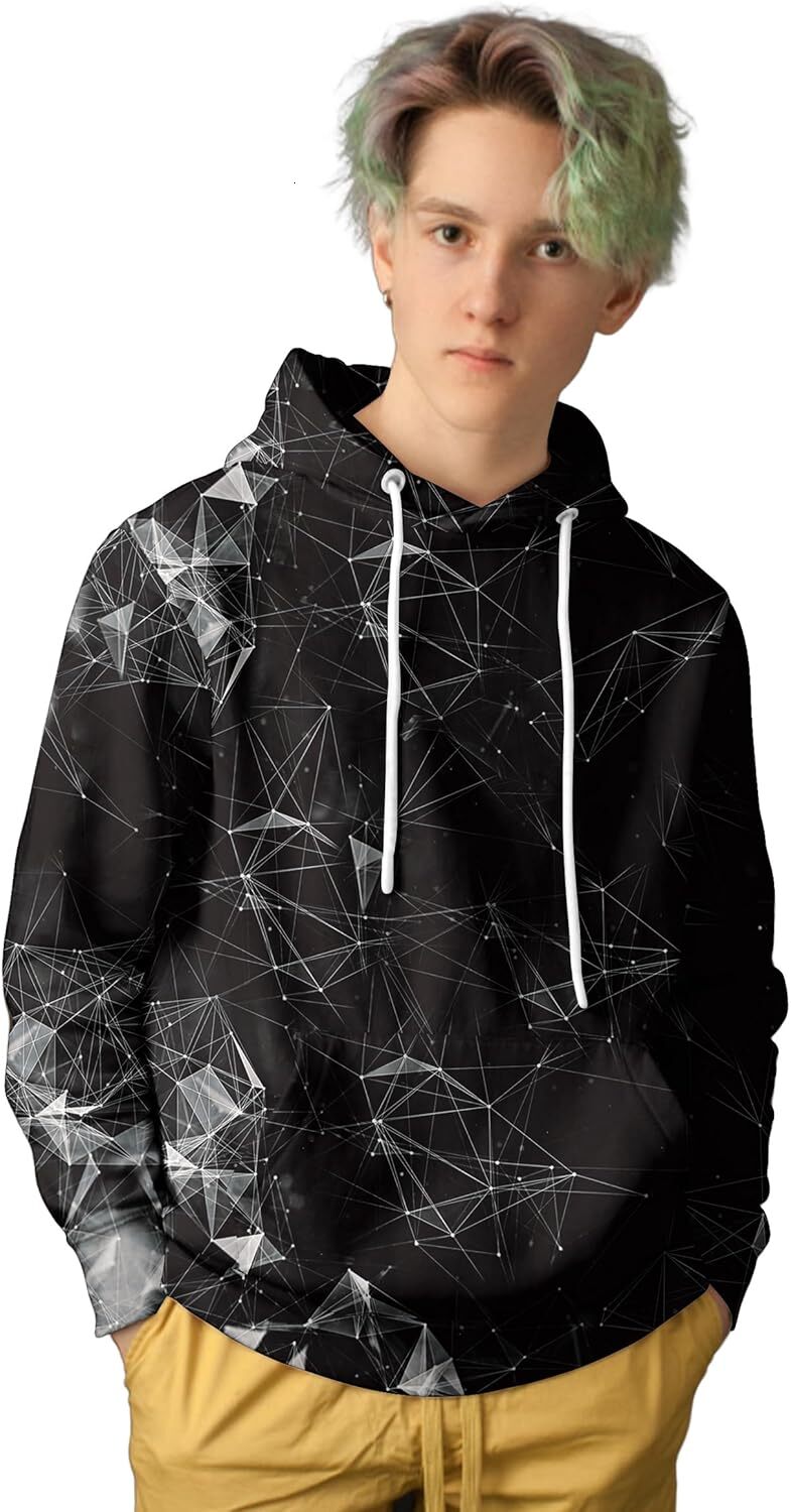 Hoodie for Mens Womens Unisex Cool 3D Liner Hoodies Upgrade Quality Pullover Novelty Print Sweatshirt With Front Pocket Graphic Hoodies sweatshirt tre