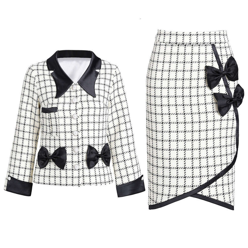 autumn outfit paired with a complete of fashionable shirt collar and high-end dress two-piece set for women 2024 new item