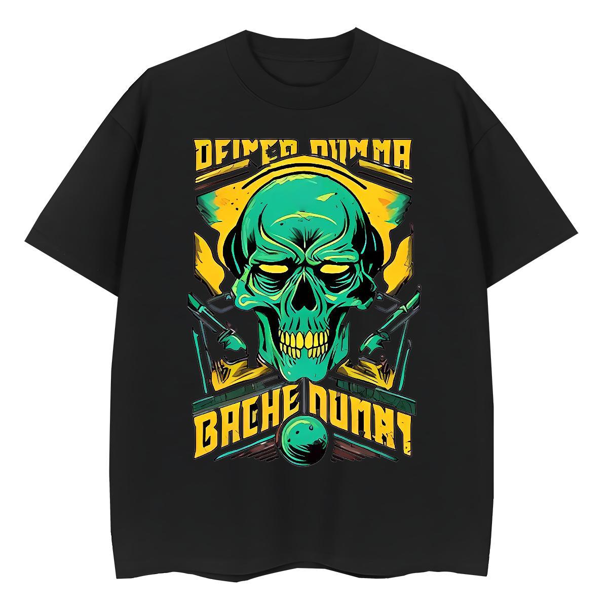 TOP Quality T shirt 230g Cotton Breathable Crew Neck Street Wear skull Womens Tshirts Wholesale Custom Cartoon Tops Shirt