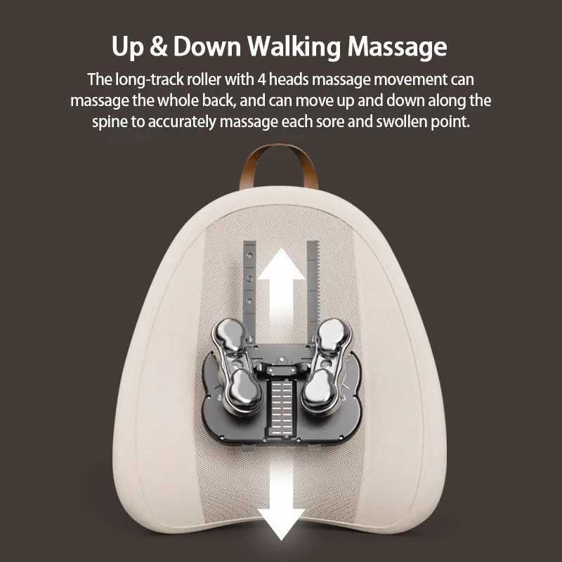 Neck massager pillow style waist back massager electric kneading rechargeable heating shoulder multifunctional back massager W240819