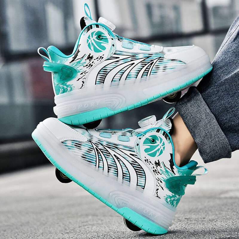 2024 Luminous Roller Skates | USB Rechargeable LED Light-Up Sneakers for Kids 4