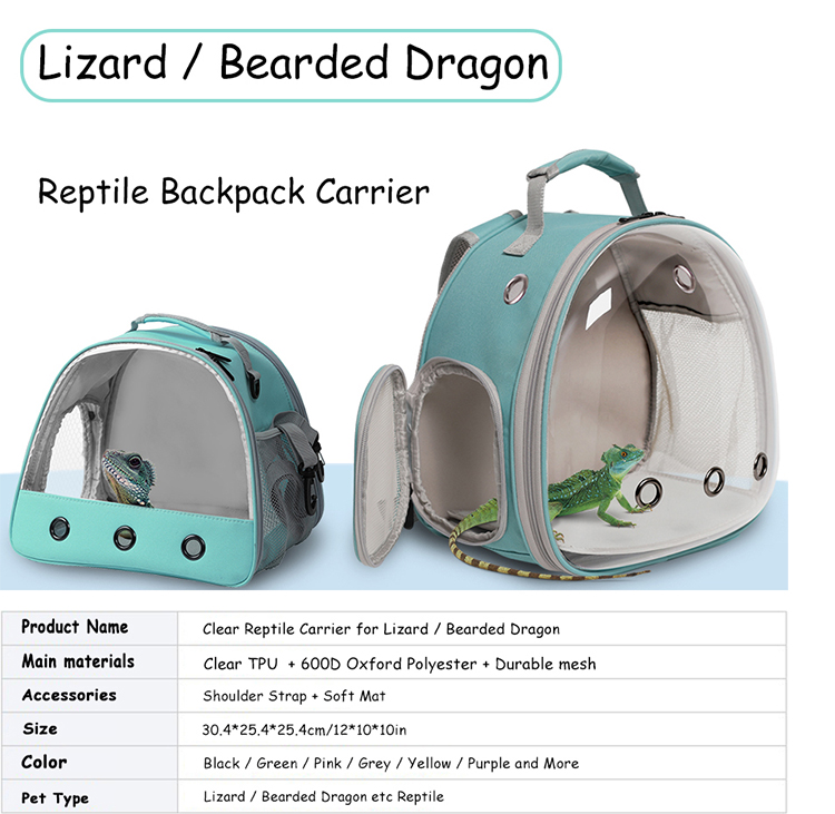 Creative Lizard Reptile Outing Bag Bearded Dragon Carrier Portable Travel Bag Pet Carrier