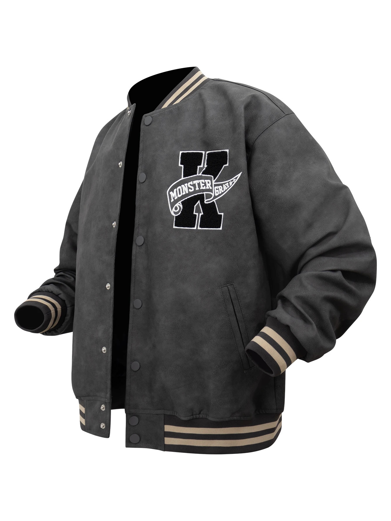 Mens leather Boombers jacket embroidered motorcycle Coats university baseball Jcakets autumn and winter 241011