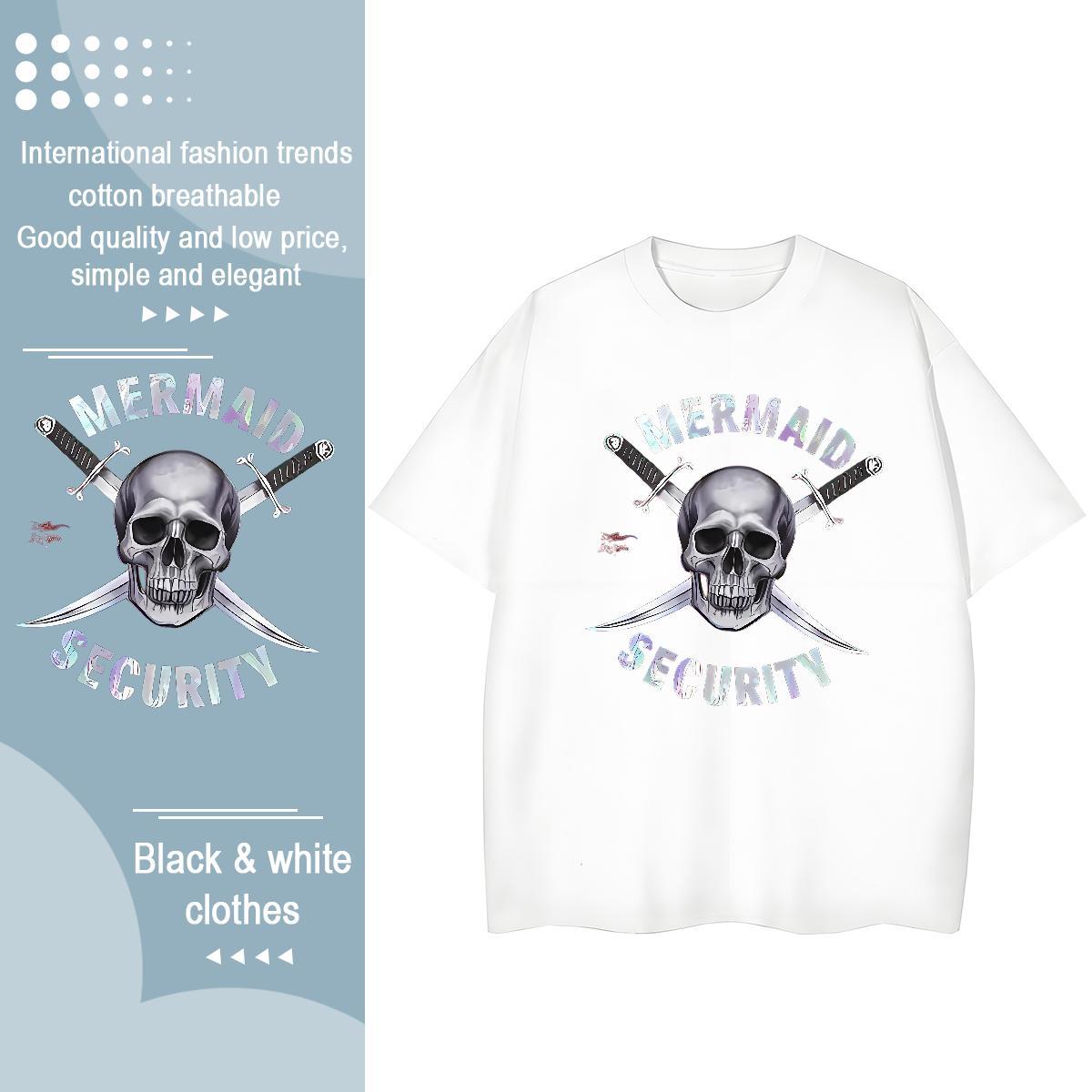 Casual New Woman T Shirts 230g Cotton Crew Neck Breathable Street sword Tshirt for Man Woman Unisex DIY Anime Clothings