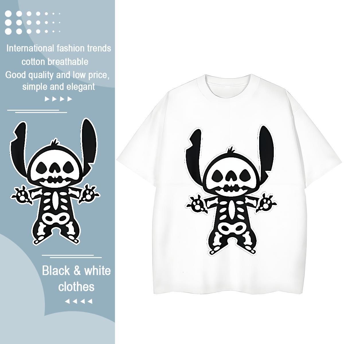 2024 Designer Woman T Shirts 230g Pure Cotton Breathable Crew Neck Sport monster Women Tees Unisex Custom Print Plus Size Top Tees