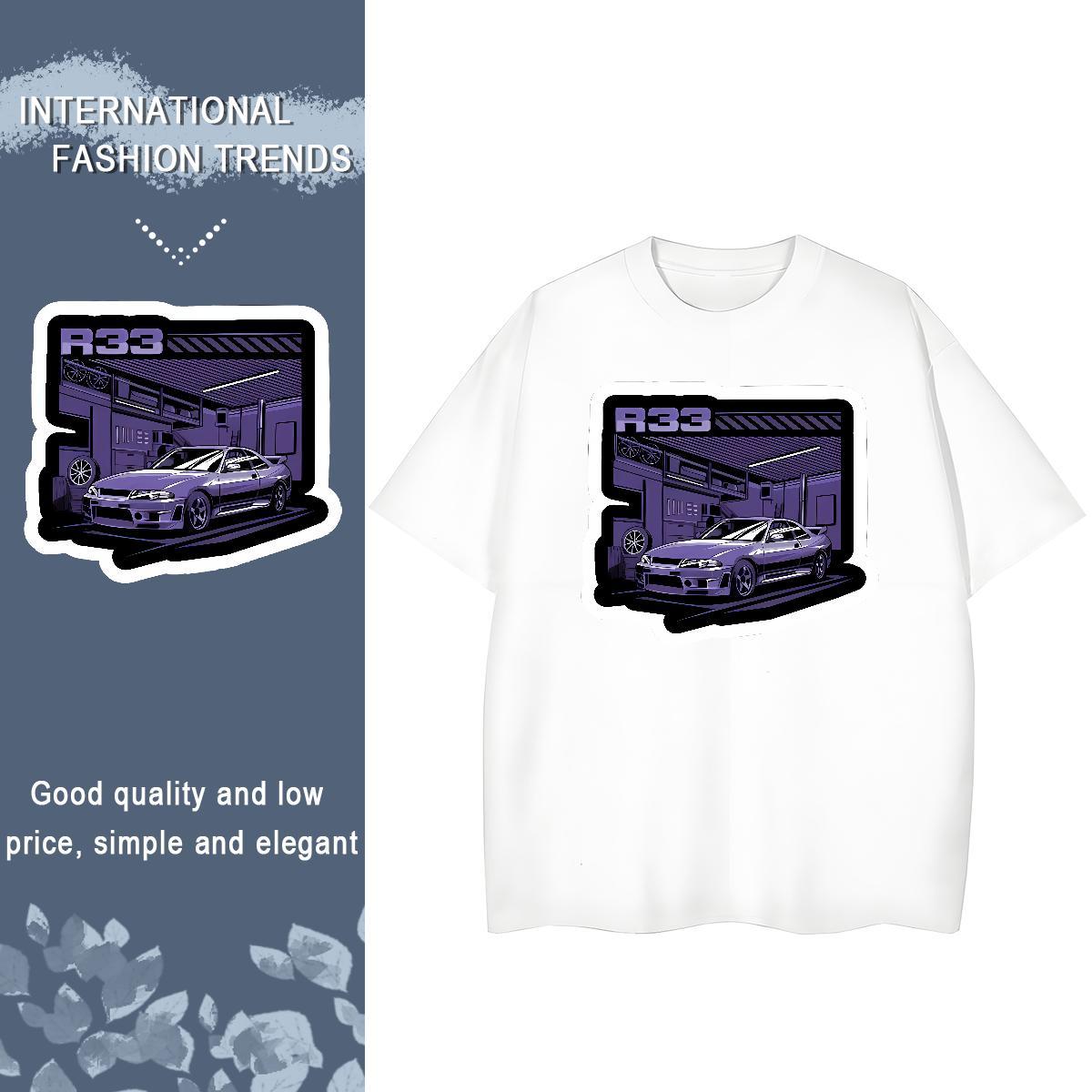 New Arrival Women T Shirts 230g Pure Cotton Short Sleeve O-Neck Casual car Women Tshirts Popular DIY Anime Printed Tops Tees