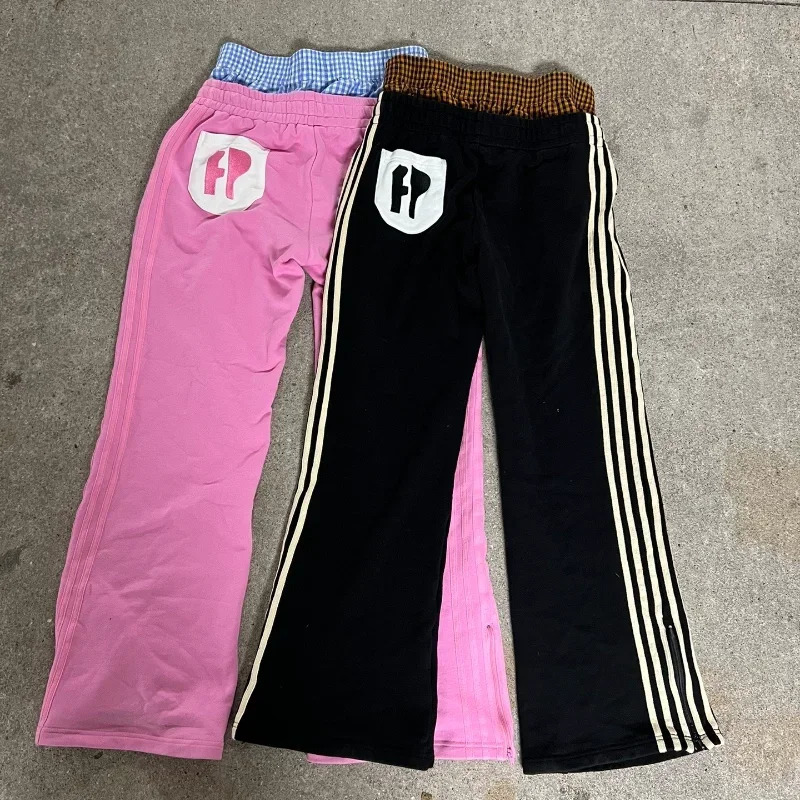 Y2K Straight Harajuku Pocket Pants Mens and Womens Striped Mens Casual Pants Oversized Casual Pants Hip Hop Jogger Low Stand Street Mens 240930