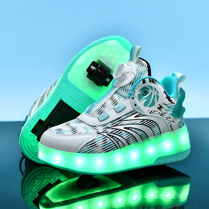 2024 Luminous Roller Skates | USB Rechargeable LED Light-Up Sneakers for Kids 4
