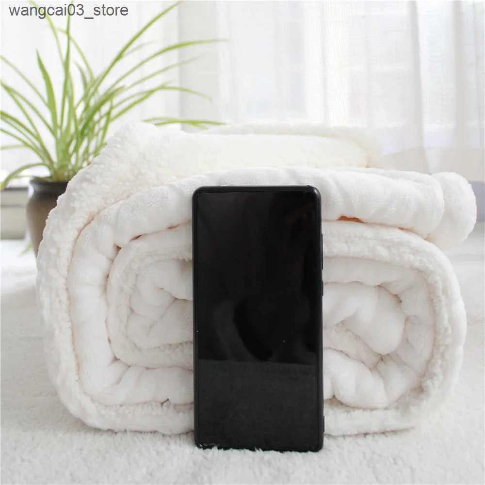 Blankets Swaddling Winter Thick Thermal 3d Minky Dot Kids Blanket Super Soft Sherpa Fluffy Toddler Baby Quilt Swaddle Office Seat L240910 L0910