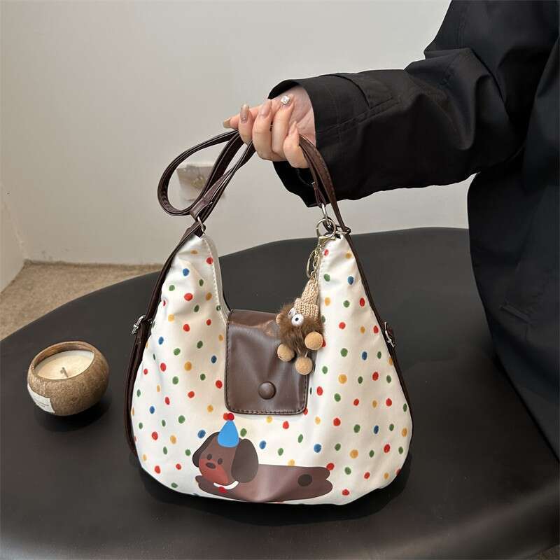 2024 New Autumn and Winter Sausage Dog Leisure Commuting Large Capacity Backpack Fashion Single Shoulder Tote Bag