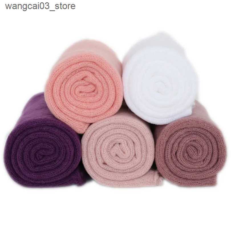 Blankets Swaddling Jersey Stretch Wraps Photography Props Newborn Stretch Knit Wraps Baby Swaddle Blanket Photo Props L240910