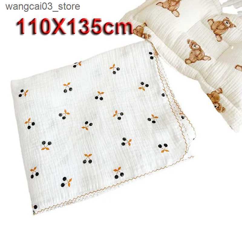Blankets Swaddling Muslin Squares Diapers for Newborns Baby Blanket Swaddle Childrens Blanket Newborn Baby Stuff Museline Waddling Breathable L240910
