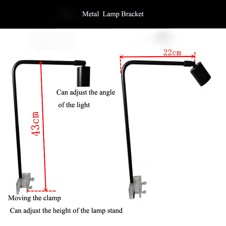Reptile Aquarium metal lamp holder Led E27 lamp holder