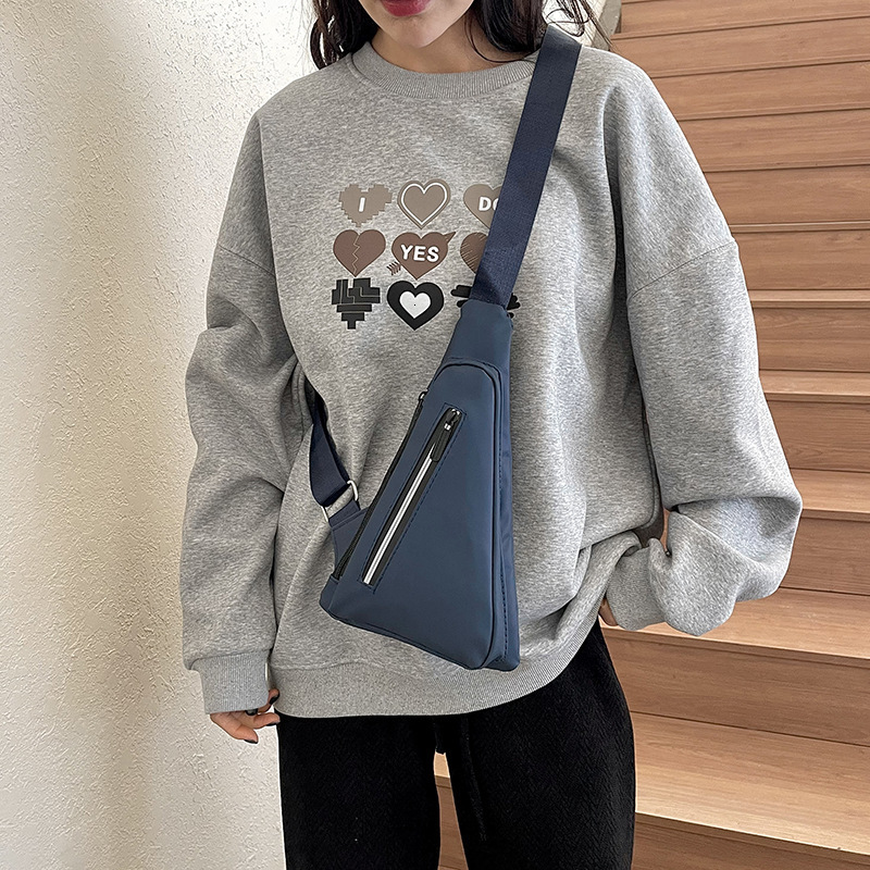 Winter Triangle Shaped Chest Korean Edition New Casual Western Style Mobile Money Single Shoulder Cross body Bag