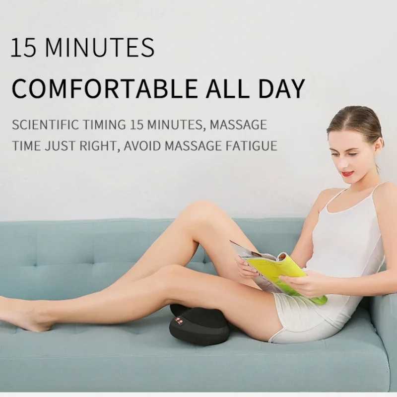 Finger pressure neck massager neck massager neck massager heated car pillow back massager pain relief vibration head Cervical pillow W240819