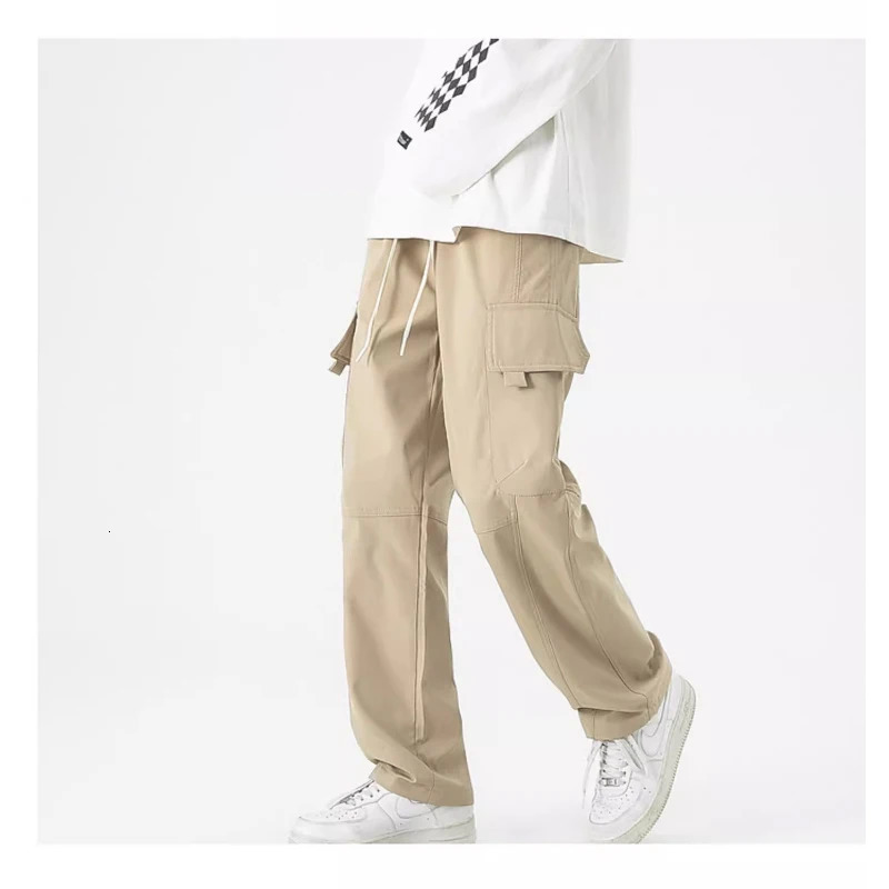 Mountain Over Mens Summer Slimming N Retro Fashion Loose Summer Straight Casual Pants 241011