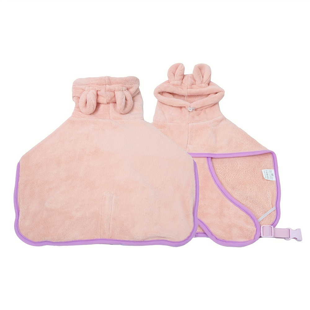 1 piece of pet bathrobe with a hood to keep warm, suitable for cats, small and medium-sized dogs, and dogs