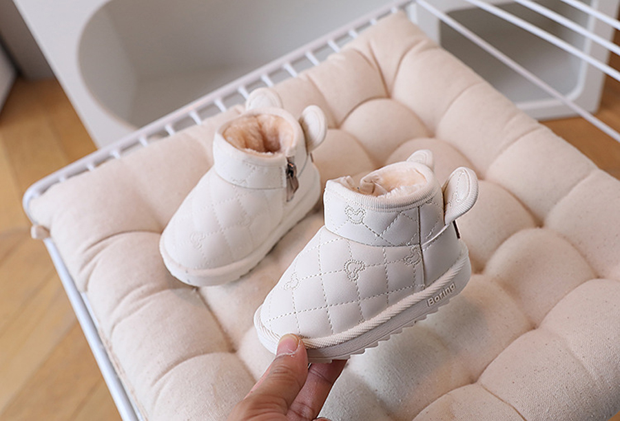 Baby Girls Boys Cute Rabbit Cartoon Snow Boots Children Thick Plush Winter Cotton Shoes Cutefeet Kids Outdoor Boots Waterproof Infant Casual Shoes Siz