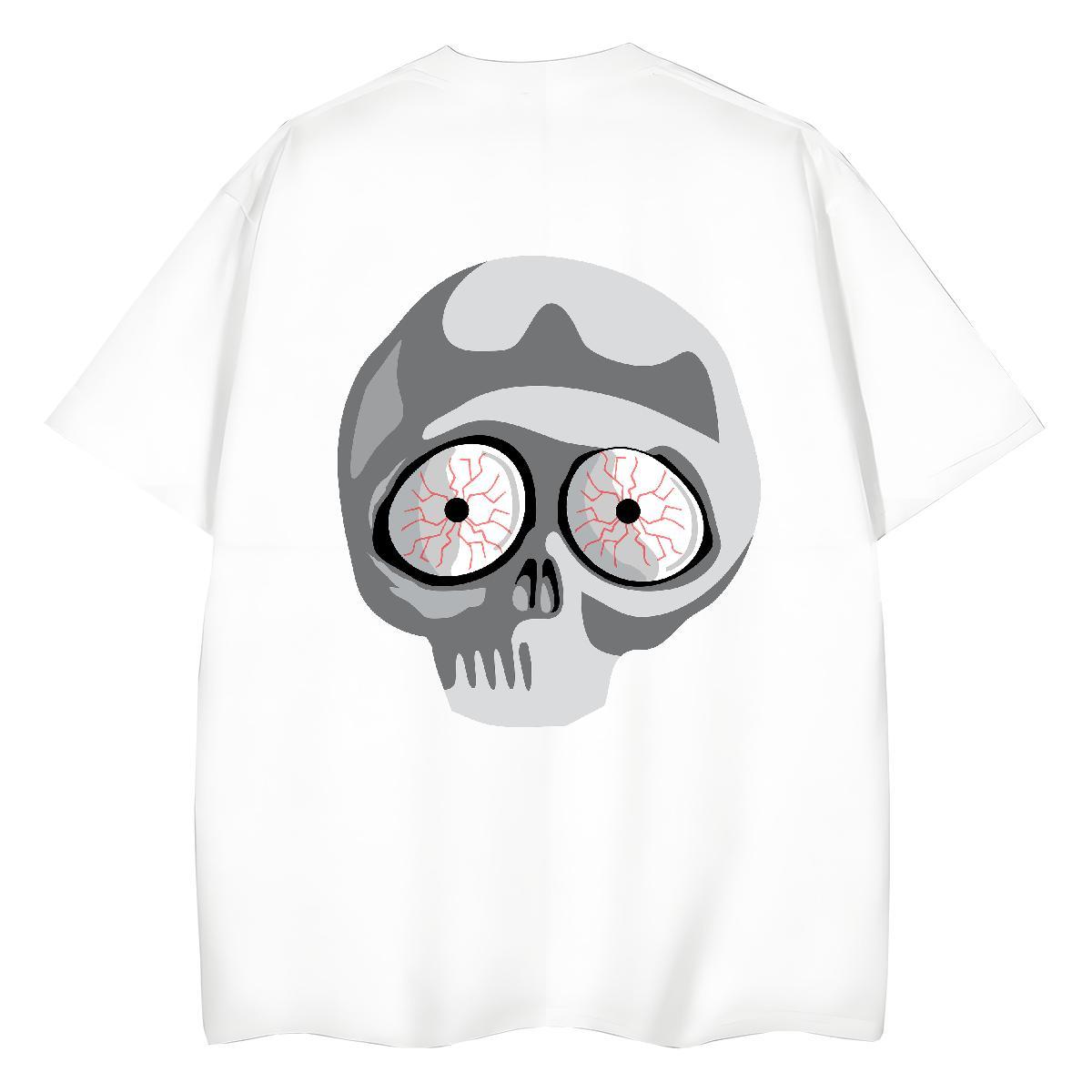 DIY T Shirt For Woman 230g 100% Cotton O-Neck Short Sleeve Casual Daily Wear skull Women Tees Wholesale Oversized L-4XL Top Tees