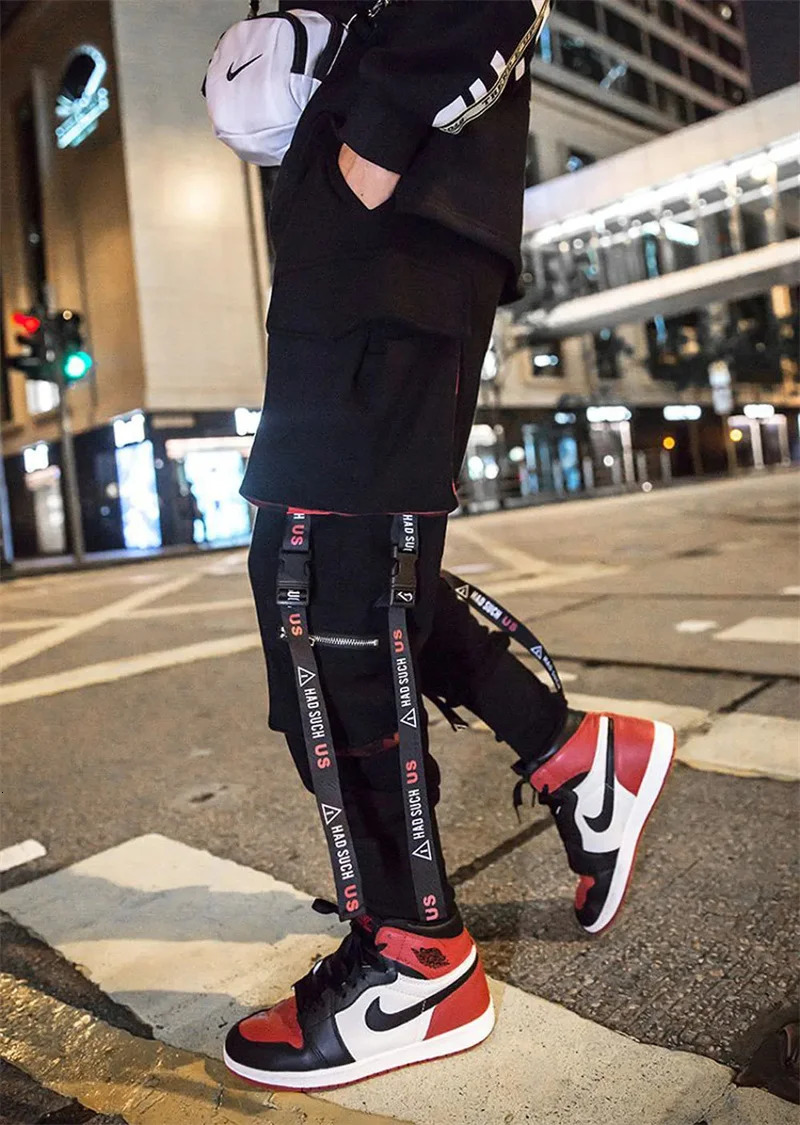Mens Techwear sports pants Y2K street clothing jogging pants mens hip-hop street dance casual Trouser retro merchandise pants Pantalon Homme 241007