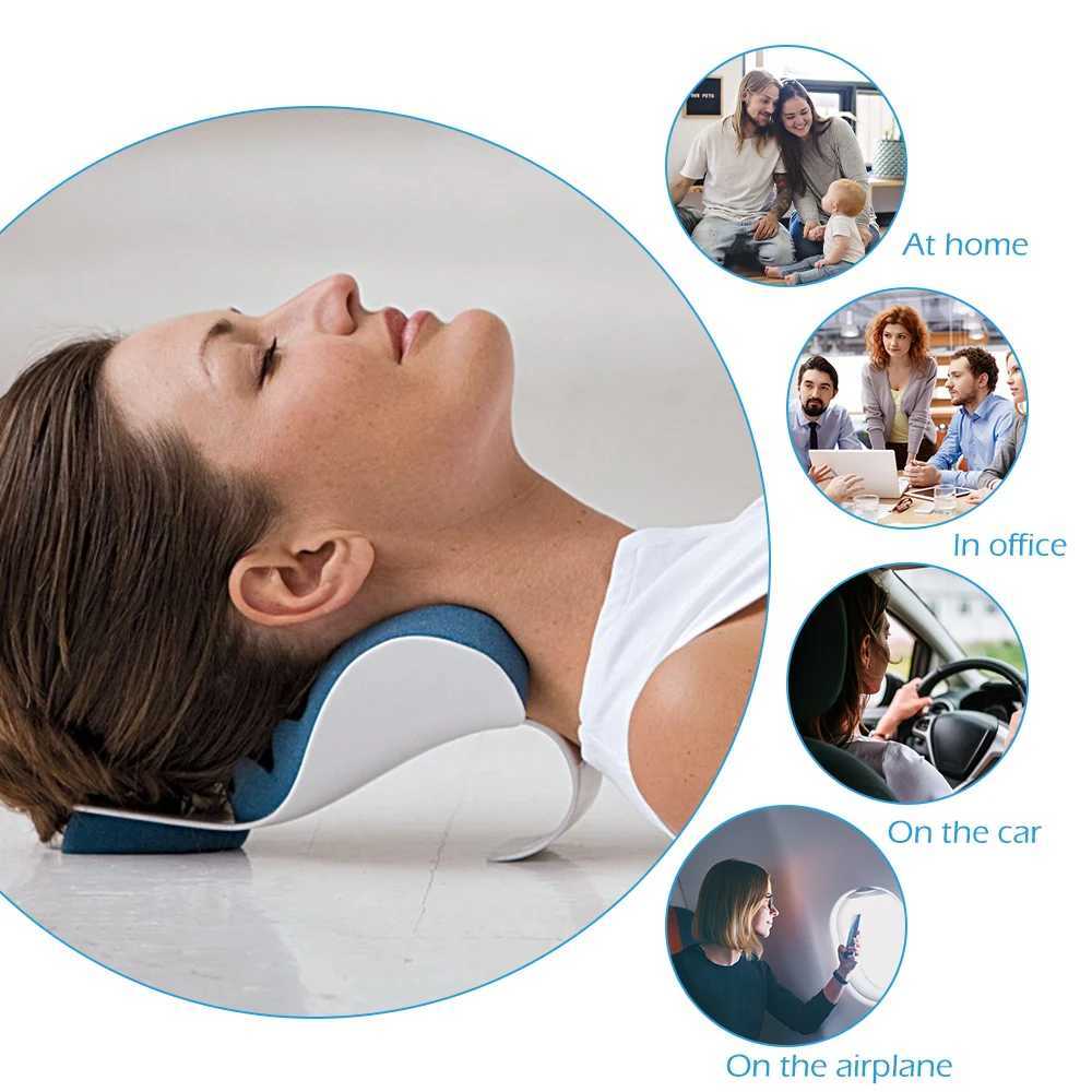 Neck shoulders relaxation spinal nerve stretching support neck muscle tension relief stiffness chronic pain W240819