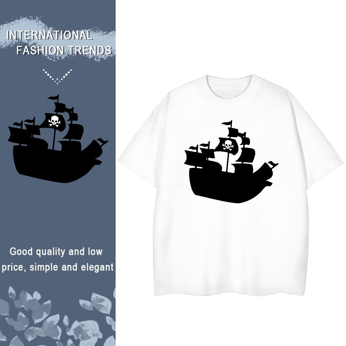 Stylist Woman T Shirts 230g 100% Cotton O Neck Short Sleeves Daily Wear skull Couples T Shirts Unisex Custom Cartoon Top Tees