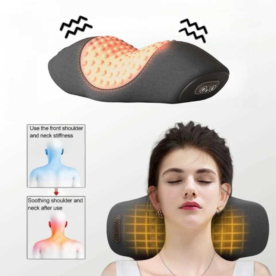 Neck massage pillow memory foam back track relaxation sleep spine support neck kneepad ergonomic massage pillow W240819