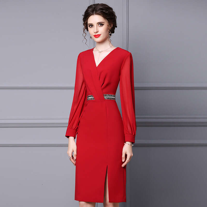 childrens new 2024 autumn fashion dress temperament long sleeved black French style puff skirt