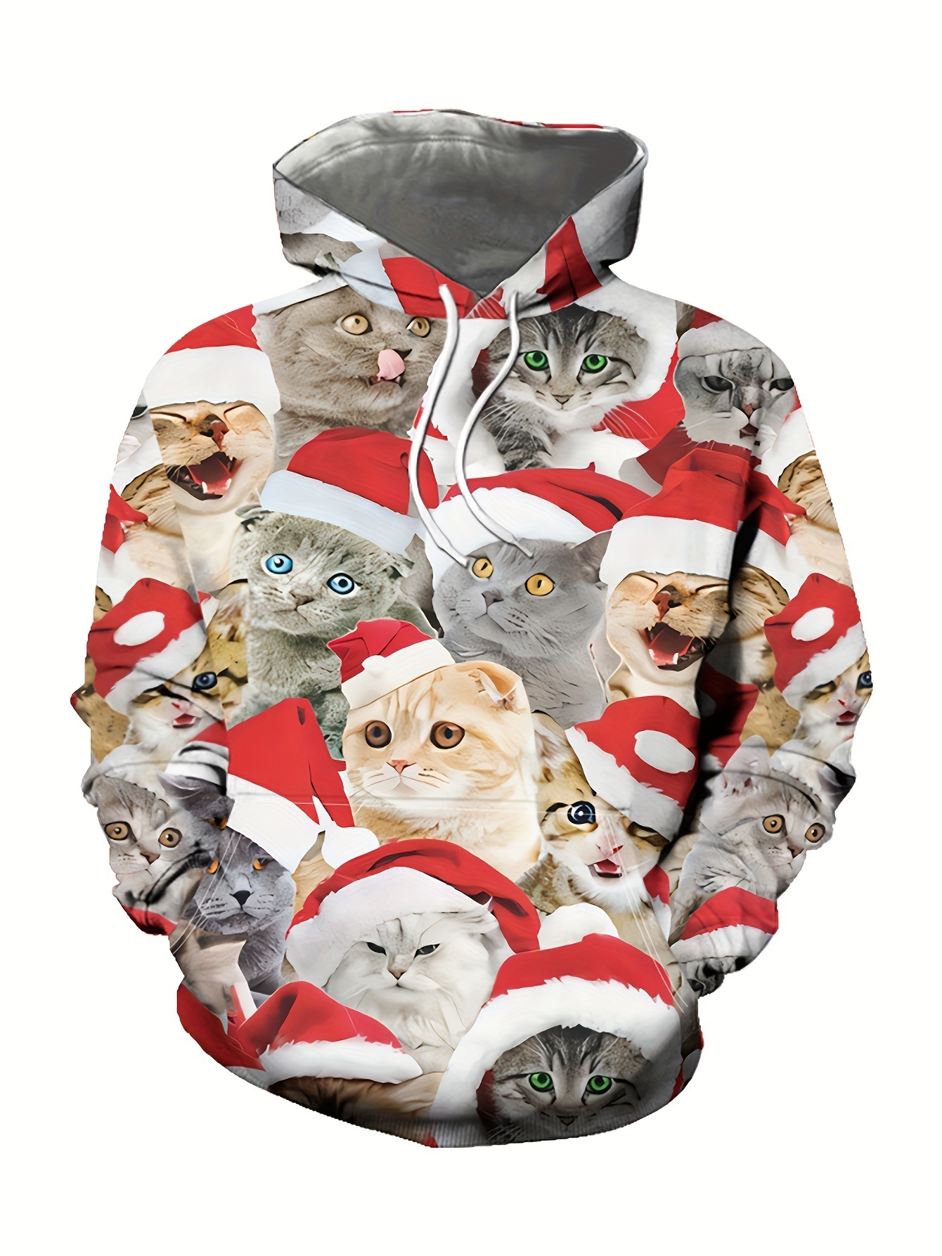 Men's 3D Printed Hoodie - Casual Pullover with Geometric Design, Long Sleeves & Kangaroo Pocket, Machine Washable