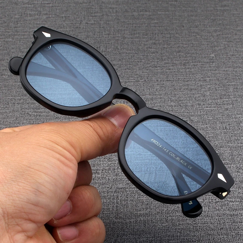 Sunglasses for men Johnny Depp Lemtosh polarized sunglasses women retro acetate frame blue night vision goggles 240930