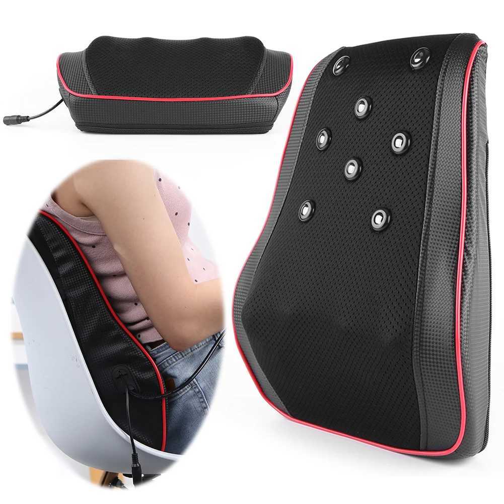 Cervical massage pillow with hot waist support pillow style neck massager shoulder back waist massage pad W240819