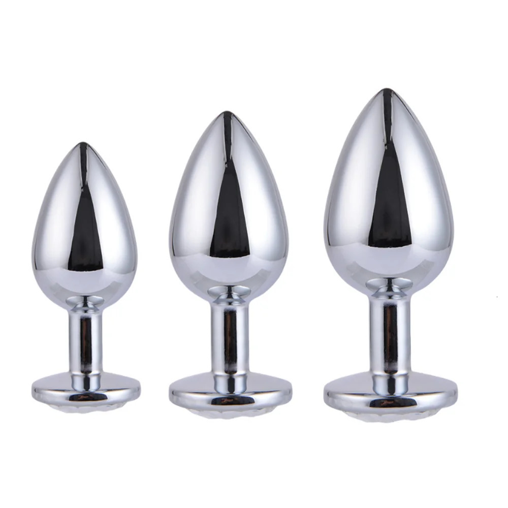3 Size Anal Plug Stainless Steel Crystal Butt Plug Stimulator Anal Sex Toys Prostate Massager Dildo For Couples Adult Games 241010