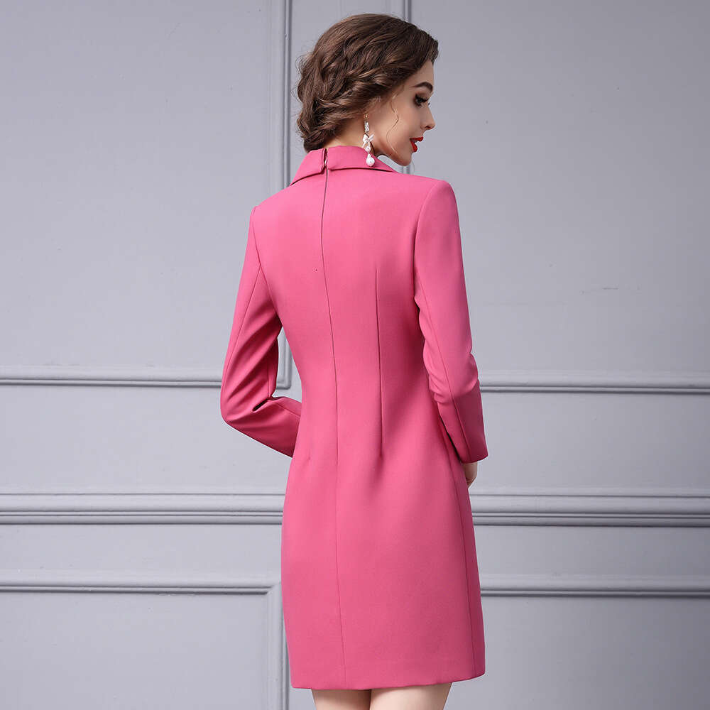 autumn womens clothing 2024 new high waist slimming irregular light mature suit dress temperament goddess style