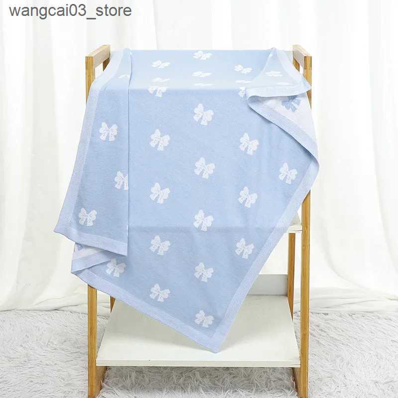 Blankets Swaddling Newborn Baby Blanket Cute Star Kid Boy Bed Girl Crib Quilt 90*70CM Cotton Knit Cartoon Plaid Toddler Stroller Swaddle Soft Cover L2