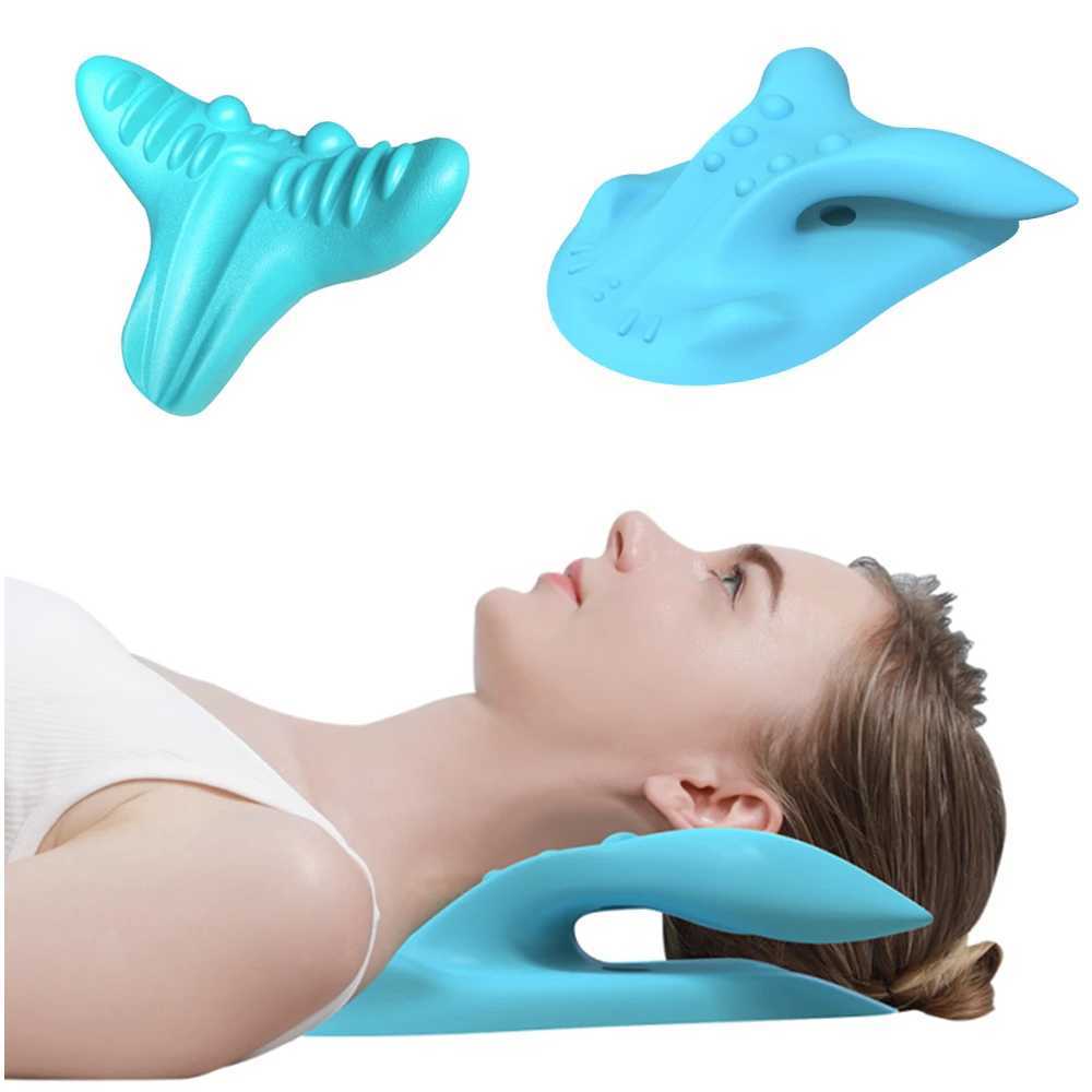Neck and Shoulder Stretching Relaxer Cervical Spinal Nerve Traction Pillow Massage Pain Relief Neck Support Traction Corrector Equipment W240819