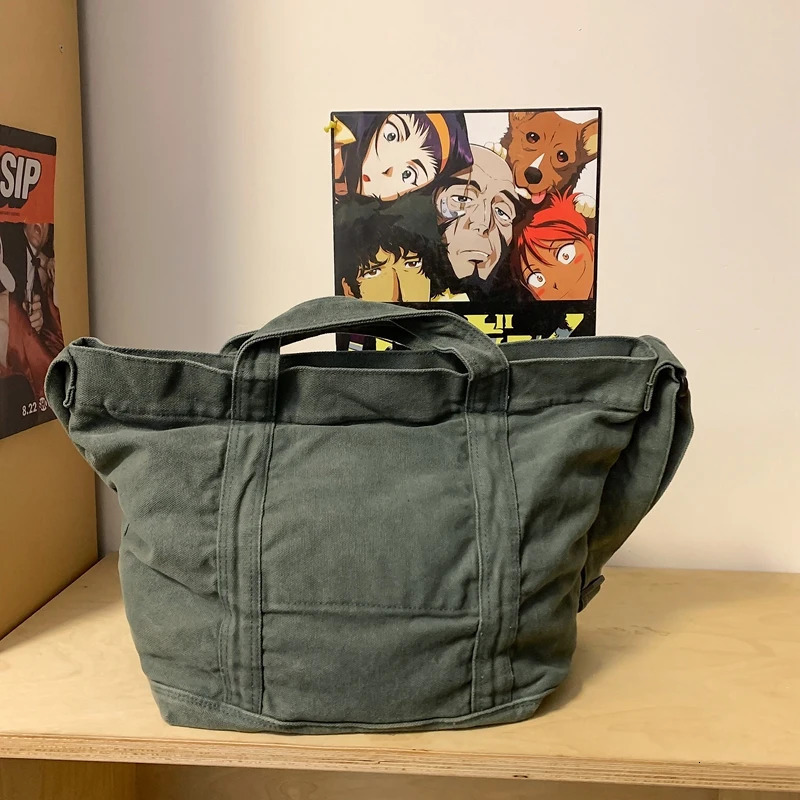 100% pure cotton womens shoulder bag high-quality canvas cross body bag unisex solid wood bag Korean style cross body bag 241008