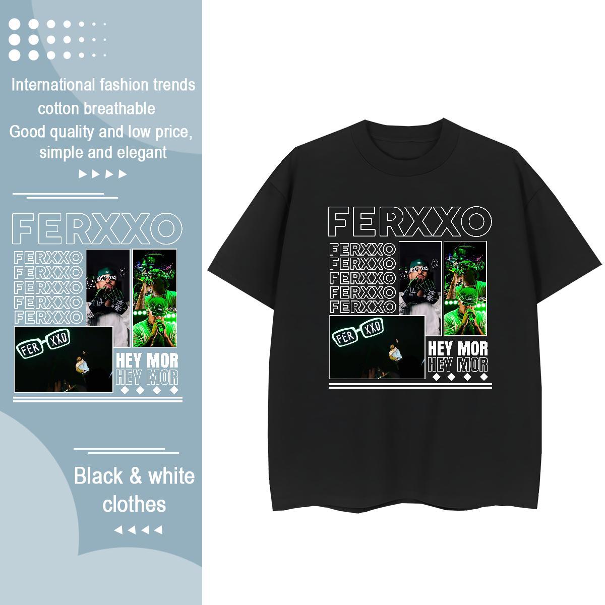 Fashion New T-Shirts 230g Cotton Short Sleeve O-Neck Hip Hop FERXXO Women Tshirts Unisex Custom Printing Clothings