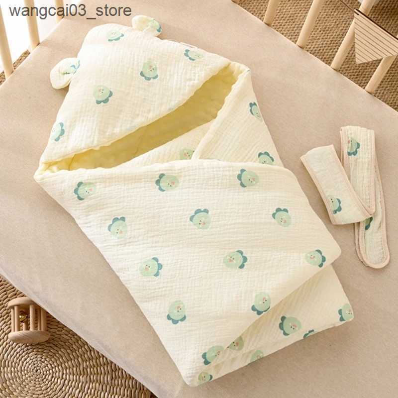 Blankets Swaddling Cotton Blanket for Toddler Newborn Stroller Blankets Cover Strong Absorbent Swaddles Wrap Quilt with Pattern L240910
