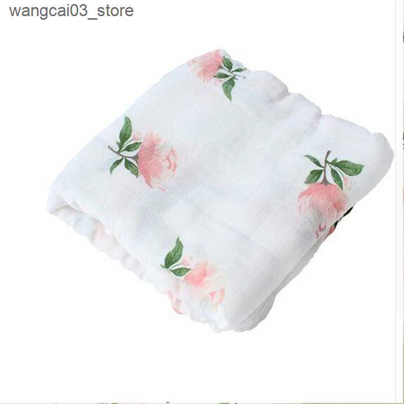 Blankets Swaddling Baby Blanket Muslin Swaddle Wraps 100 % Cotton Bamboo Fiber Baby Blankets Newborn Bamboo Muslin Blankets 115x120cm L240910