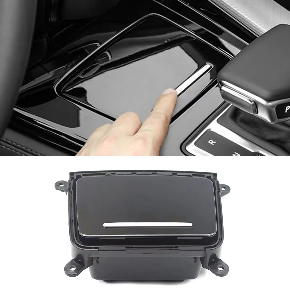Central Control Lacquer Black Decorative Panel Storage Box Miscellaneous Box For Audi A4 B9 A5 Q5
